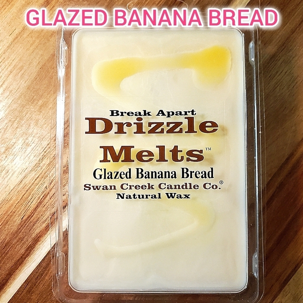 GLAZED BANANA BREAD by SWAN CREEK CANDLE CO Drizzle Melts Natural Wax 5.25oz NWT